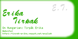 erika tirpak business card